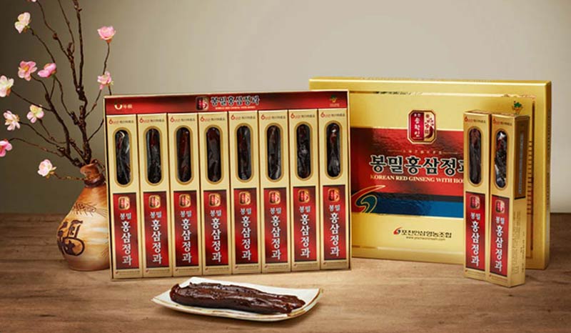 Hồng sâm nguyên củ tẩm mật ong hộp 300g Pocheon
